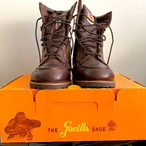 The Gorilla Shoe high brown boots. Size 11.5 Dark brown. New never worn.
